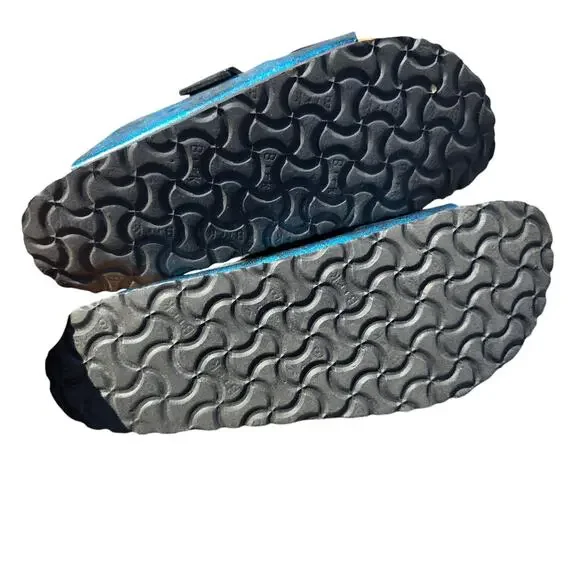 Birkenstock Women's Arizona SF Slide Sandal Iride Strong Blue Size 40 Summer - Picture 5 of 7